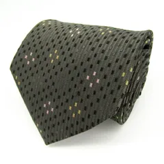 マリオヴァレンティノ ブランド ネクタイ シルク 小紋柄 メンズ グレー MARIO VALENTINO 【中古】