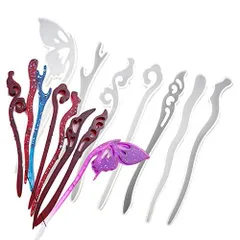【新着商品】【Ever garden】 簪 蝶 かんざし 8本セット レジン シリコンモールド ネックレス アクセサリー パーツ 作成 UVレジン エポキシ樹脂 樹脂粘土 型 抜き型 キット 道具