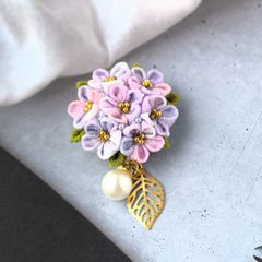 ❁ゆめかわ春花陽炎帯留め・帯締め飾り♡大人かわいいつまみ細工アクセサリー❁着物・浴衣帯締め飾り・フッション小物・真田紐・三分紐用帯留め＜送料込み＞