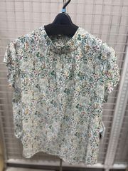 noa-ge 婦人服 シニア ミセス ブラウス フレンチスリーブ Lサイズ