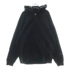 FEAR OF GOD ESSENTIALS (フィアオブゴッド エッセンシャルズ) Back Rubber Logo Zip Parka バックラバーロゴ スウェットジップアップパーカー ブラック