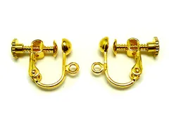 イヤリング パーツ カン付 イヤリングパーツ(13mm×15mm)(ゴールド)(2個)