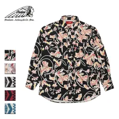 【新品】 Indian インディアン All over print western shirt メンズ/レディース ブラック/ベージュ/インディゴ/レッド M-Lのサムネイル