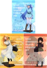 【中古】クリアファイル アクア＆めぐみん＆ダクネス A4クリアファイル3枚セット 「この素晴らしい世界に祝福を!×ローソン」