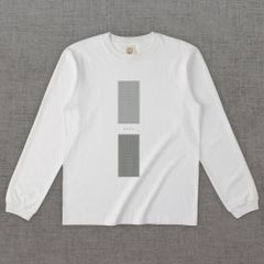 和柄長袖Tシャツ　小紋 胡麻 -墨・角- ［長袖］
