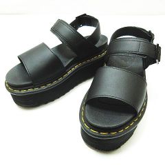 Dr.Martens ドクターマーチン VOSS QUAD サンダル ストラップ 厚底 UK5 25cm相当 ブラック 黒 靴 シューズ レディース D144LF