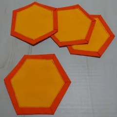 コースターNo.20　黄×オレンジ