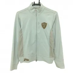 ゾーイ ジャケットブルゾン ミントグリーン×「ブラウン ロゴワッペン ラインストーン 表微起毛 レディース 38(M) ゴルフウェア ZOY