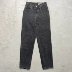 90年代 USA製 Levi's リーバイス 901 先染め ブラックデニムパンツ テーパード レディースW27 