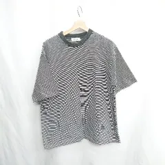 ◇ ⊂ MONO-MART モノマート ボーダー柄 半袖 Tシャツ サイズL ブラック メンズ E  【1502060038171】