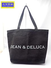DEAN ＆ DELUCA ディーン&デルーカ トートバッグ コットンキャンバス ブラック 中古B+ 【送料無料】 A-8211
