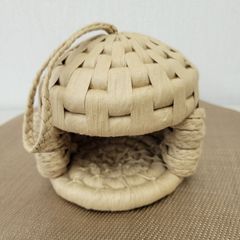 ハムスターなどの小動物の家族のお部屋に最適！紙紐製・手作りちぐら！