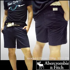 アバクロ  メンズ ベルト付 ハーフパンツ ダークネイビー ショーツ ダークネイビー Abercrombie&Fitch アバクロンビー&フィッチ インポート カジュアル Safari サファリ LEON レオン オーシャンズ 雑誌 掲載