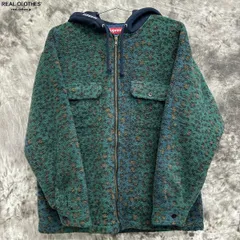 Supreme/シュプリーム【23AW】Fleece Zip Up Hooded Shirt Leopard/フリースジップアップフーデッドシャツ パーカー/ティールレオパード/M