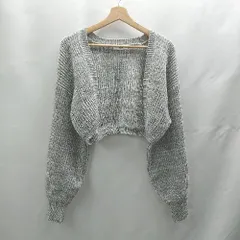 ◇ ⊇ WEGO ウィゴー ニット 長袖 ボレロ サイズF グレー レディース E  【1502030003666】