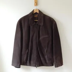 ダナキャラン ニューヨーク スエードジャケット 中国製 riri使用 こげ茶 S (m-214)