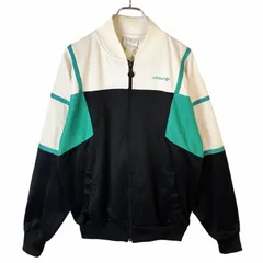 80sアディダスAdidasトラックジャケットジャージトレフォイルロゴ刺繍ブラック黒ホワイト白ライトブルー水色y2kレトロvintageヴィンテージ40918