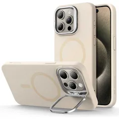 【 新品 未開封 】   ESR iPhone 15 Pro Max(6.7インチ)スタンド付シリコンケース Light Tan CloudSoftCasewithStashStandforiPhone15ProMax 未使用 送料無料