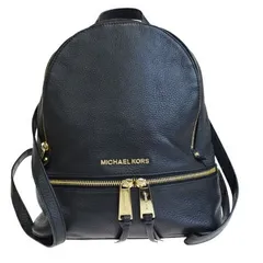 【中古】 超美品 マイケルコース MICHAEL KORS リュックサック バックパック バッグ ブラック レザー 01HE162