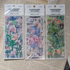 PETステッカー 3パックセット 各6シート入り★合計18シート★海外製