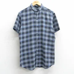 M/古着 半袖 シャツ メンズ 80s ボタンダウン グレー他 チェック 25apr01 中古 トップス