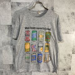 80s UNKNOWN BEER プリントTシャツ グレー L