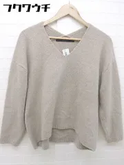 ◇ KBF+ アーバンリサーチ Vネック ニット 長袖 セーター サイズOne ベージュ レディース 【中古】 【1104080002196】