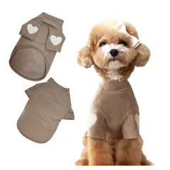 新品 M) (ブラウン ハート 犬服 おしゃれランキング 服 服 服 服 犬 犬の服小型犬 秋冬 ダックスフンド チワワ服 フレンチブルドッグ ドック服 トイプードル §Ｂｇ３