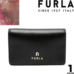 フルラ FURLA 名刺入れ カードケース レディース 2024年春夏新作 カメリア スモール レザー メタルロゴ 革 本革 ブランド 黒 ブラック CAMELIA CARD CASE S WP00306 ARE000