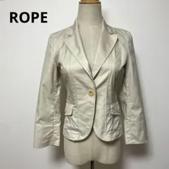 ROPE ロペ アイボリー ストレッチ テーラードジャケット サイズ7