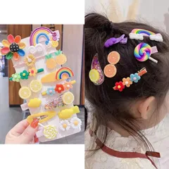 新品 子供 カラフルヘアピンセット 14個セット
