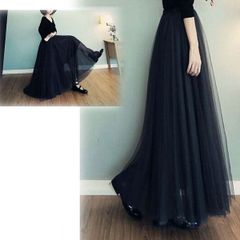 【匿名配送対応】チュールロングスカート ウエストゴム 洋服 レディースファッション