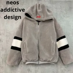 neos addictive design ルーズシルエット ボアブルゾン M ★ ◆■
