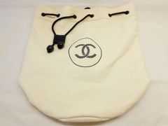 3F CHANEL MAKEUP シャネル ■ ノベルティ 巾着ポーチ 小物入れ ココマーク キャンバス □7F