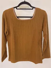 レディース長袖Tシャツ　ヘンリーネックトップス 長袖ブラウス ロベピクニック