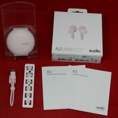 Sudio A2 完全ワイヤレスイヤホン アクティブノイズキャンセリング ピンク