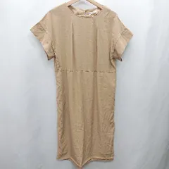 ◇ ⊂◎ URBAN RESEARCH アーバンリサーチ 半袖 ひざ下 ワンピース サイズFree キャメル レディース E  【1412260011518】