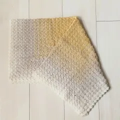 ひざかけ・ブランケット：ベビーブランケット・おくるみ《センターダイアゴナル：ベイクドベージュ20》ハンドメイド