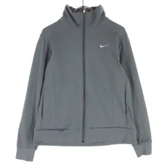 NIKE ナイキ スウッシュ 長袖 トラックジャケット M グレー ジャージ レディース 古着
