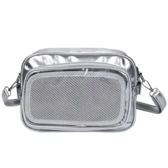 [ハルジオ] 痛バッグ ショルダー 小さめ 痛バ ショルダーバッグ ミニ 痛バック 推し活バッグ いたばっく いたば 黒 白 銀色 ブラック ホワイト シルバー かわいい おしゃれ 推し活 推し バッグ バック 人気 (シルバー) [シルバー]