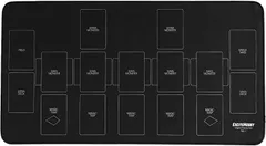 EXCITE HOBBY プレイマット シンプルデザイン カードゲーム 滑りにくい ラバーマット めくりやすい 遊戯王カード バトルフィールド 60cmx30cm( 黒,  60cmx30cm)