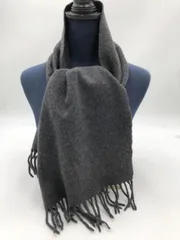 FENDI フェンディ マフラー 黒 グレー 男女兼用 美品 FENDI フェンディ マフラー ストール FXT113AQCW ウール