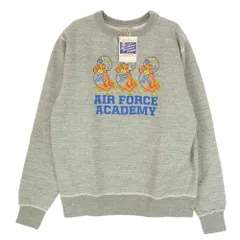 Buzz Rickson's バズリクソンズ BR69451 SET-IN CREW NECK SWEAT SHIRTS AIR FORCE ACADEMY ミリタリープリント・クルーネックスウェットシャツ グレー系 L【新古品】【未使用】【中古】