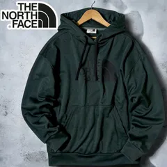 THE NORTH FACE ノースフェイス ALAMO HOOD PULLOVER 保温 裏起毛 ロゴプリント ビッグロゴ ロゴ刺繍有り メランジ調 テック系スウェット パーカー フーディ プルオーバー L メンズ レディース ユニセックス ダークグリーン