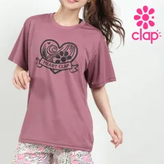 新品 クラップ フィットネス ウェア clap クラップ フィットネスウェア レディース Tシャツ 半袖 HEART-CLAP DRY TEE ドライ ロゴ ハートマーク Tシャツ 新作