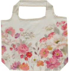 エコバッグ Mサイズ シルビア ヴァシレヴァ「クイーンアンズレースガーデン」 ゆうパケット 花柄 折り畳み マイバッグ コンパクト かわいい ショッピングバッグ Mサイズ