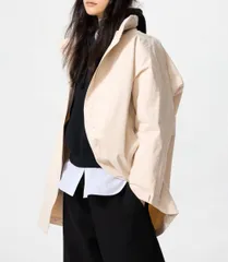 【新品・未開封】UNIQLO ユニクロ レディース 3XL / ブロックテックハーフコート 30 NATURAL ナイロンブルゾン (#DV4ZN)
