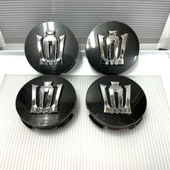 中古品 トヨタ 220系 クラウン 純正 ホイール用 センターキャップ 4個セット ブラック TOYOTA CROWN ホイールキャップ A968 中古