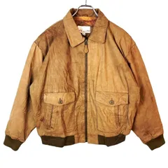 MIXED BLUES本革リアルレザージャケット中綿入りライダースブルゾンフライトジャケット革ジャン裏地キルティング裏地ペイズリー茶色ブラウンvintageヴィンテージ41226