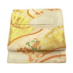 袋帯/西陣/美品/白×銀×金/仕立上がり/11300